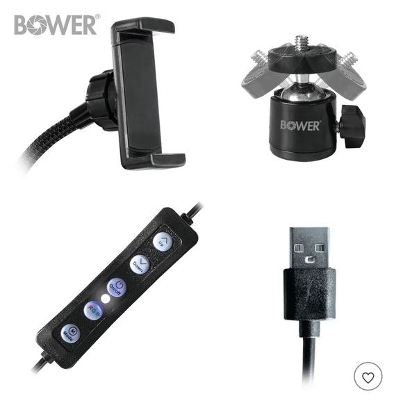 Bower 10” Tabletop Colorful LED Ring Light with Tripod - Picture 2 of 7